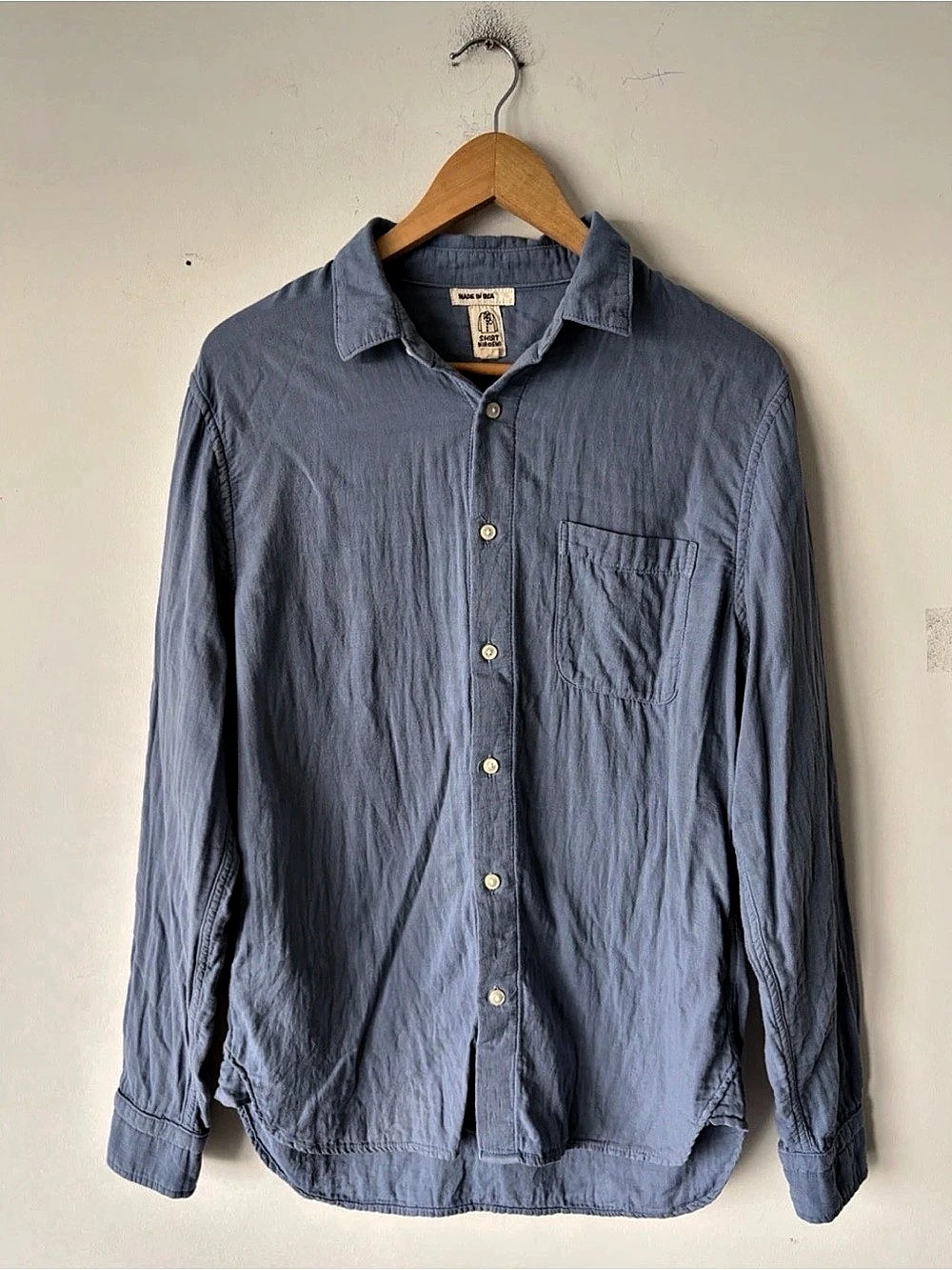 Hiroshi Kato Long Sleeve Men's Button Down Shirt Size M